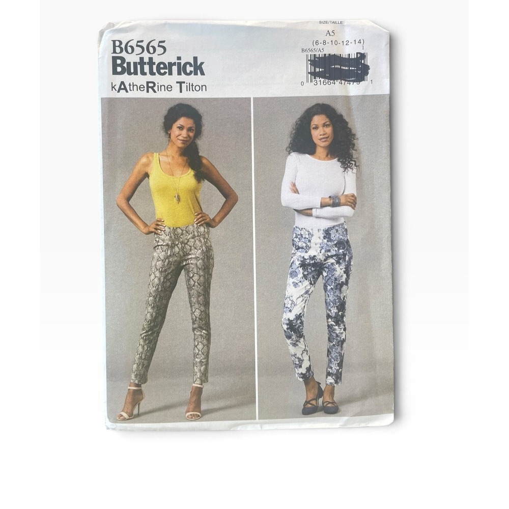 Butterick B6565 Pants A5 (6-8-10-12-14) Katherine Tilton Pull-On Slim Fit Uncut